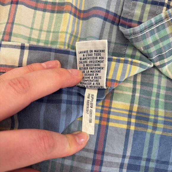 Ralph Lauren Green Blue Tartan Mens L Multi Pony Cotton Oxford Button Down Shir2 - Picture 5 of 10
